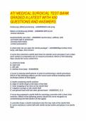 ATI MEDICAL SURGICAL GRADED A&plus; LATEST WITH QUESTIONS AND ANSWERS 