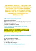 CALIFORNIA PROPERTY AND CASUALTY &NewLine;INSURANCE LICENSE EXAM WITH ACTUAL &NewLine;QUESTIONS AND VERIFIED ANSWERS&comma; &NewLine;PLUS EXPLAINED RATIONALES&sol;EXPERT &NewLine;VERIFIED FOR GUARANTEED 100&percnt; PASS &NewLine;2026&sol;LATEST UPDATE&sol;INSTANT &NewLine;DOWNLOAD PDF  