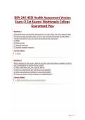 BSN 246 HESI Health Assessment Version Exam &lpar;2 Set Exams&rpar; Nightingale College Guaranteed Pass