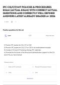 IPC CIS&sol;CIT&sol;MIT POLICIES & PROCEDURES EXAM &lpar;ACTUAL EXAM&rpar; WITH CORRECT ACTUAL QUESTIONS AND CORRECTLY WELL DEFINED ANSWERS LATEST ALREADY GRADED A&plus; 2026