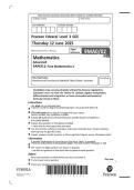 Edexcel A-level Maths Paper 2 Pure Mathematics 2 &vert; 9MA0&sol;2&NewLine;&NewLine;
