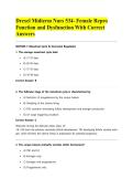 Drexel Midterm Nurs 534- Female Repro Function and Dysfunction With Correct Answers&NewLine;