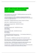 MGMT 2500 Exam Questions With 100&percnt; Correct Answers Verified Latest Update