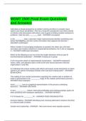 MGMT 2500 Final Exam Questions and Answers