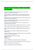 MGMT 2500 Final Exam WMU Questions and Answers