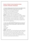 Maternity & Pediatric Nursing Comprehensive Practice Examination&colon; 100 Questions with Rationales