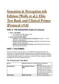 2026&sol;2027 Sensation & Perception 6th Edition &lpar;Wolfe&rpar; Elite Test Bank &vert; S-Tier Clinical & Academic Primer &lpar;59&plus; Q&A&rpar;