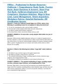 PHRca &ndash; Professional in Human Resources&ndash;California &vert; Comprehensive Study Guide&comma; Practice Exam&comma; Exam Questions & Answers&comma; Exam Prep Test Bank&comma; California Employment Law&comma; HR Compliance&comma; Employee Relations&comma; Wage & Hour Laws&comma; Leave Management&comma; Talent Acquisit