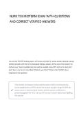NURS 753 midterm  WITH CORRECT QUESTIONS AND ANSWERS 100&percnt; VERIFIED SOLUTIONS