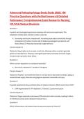 Advanced Pathophysiology Study Guide 2026 &vert; 100 Practice Questions with Verified Answers & Detailed Rationales &vert; Comprehensive Exam Review for Nursing&comma; NP&comma; PA & Medical Students