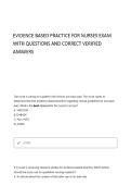 Chapter 5- Evidence- Based Practice  WITH CORRECT QUESTIONS AND ANSWERS 100&percnt; VERIFIED SOLUTIONS
