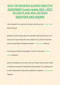 WGU C201 BUSINESS ACUMEN OBJECTIVE ASSESSMENT &lpar;Latest Update 2026 2027&rpar; ACCURATE AND WELL DETAILED ANSWERS 