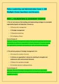 Police Leadership and Administration Exam 1&colon; 200 &NewLine;Multiple-Choice Questions and Answers&period;