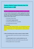 Prophecy Medical Surgical-Telemetry Exam Test &NewLine;&lpar;Solved&rpar; Grade A&plus; 2026 