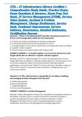 ITIL &ndash; IT Infrastructure Library Certified &vert; Comprehensive Study Guide&comma; Practice Exam&comma; Exam Questions & Answers&comma; Exam Prep Test Bank&comma; IT Service Management &lpar;ITSM&rpar;&comma; Service Value System&comma; Incident & Problem Management&comma; Change Enablement&comma; Service Desk&comma; Conti