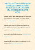 WGU C202 Final Quiz Ch 1-14 MANAGING HUMAN CAPITAL EXAM 2026 &lpar;Latest Update 2026 &sol; 2027&rpar; ACCURATE AND WELL DETAILED QUESTIONS AND ANSWER