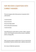 NUR 382 EXAM 2 QUESTIONS WITH CORRECT ANSWERS