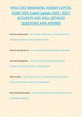 WGU C202 MANAGING HUMAN CAPITAL EXAM 2026 &lpar;Latest Update 2026 &sol; 2027&rpar; ACCURATE AND WELL DETAILED QUESTIONS AND ANSWER
