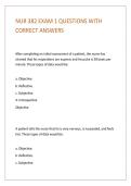 NUR 382 EXAM 1 QUESTIONS WITH CORRECT ANSWERS