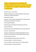 PHARM II ENDOCRINE EXAM QUESTIONS AND ANSWERS UPDATED 2025&sol;2026 A COMPLETE SOLUTION ALL ANSWERS 100&percnt; CORRECT VERIFIED BEST GRADED A&plus; FOR SUCCESS