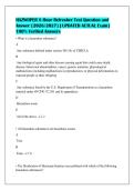 HAZWOPER 8 Hour Refresher Test Question and&NewLine;Answer &lbrack;2026&sol;2027&rsqb; &vert; UPDATED ACTUAL Exam &vert;&NewLine;100&percnt; Verified Answers