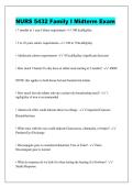 NURS 5432 Family I Midterm Exam