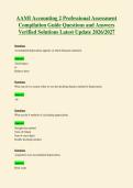 AAMI Accounting 2 Professional Assessment&NewLine;Compilation Guide Questions and Answers&NewLine;Verified Solutions Latest Update 2026&sol;2027