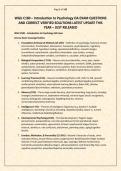 WGU C180 &ndash; Introduction to Psychology OA EXAM QUESTIONS AND CORRECT VERIFIED SOLUTIONS LATEST UPDATE THIS YEAR &ndash; JUST RELEASED&period;pdf&NewLine;&NewLine;