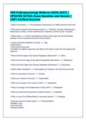 Pathophysiology Midterm Exam &lbrack;2026&sol;2027&rsqb;&NewLine;&vert; UPDATED ACTUAL Exam Question and&NewLine;Answer &vert; 100&percnt; Verified Answers