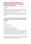 TBS Exam 1 2026 &vert; Updated Practice Questions & Verified Correct Answers &vert; Complete Study Guide