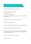 BUNDLE OF NBSTS QUESTIONS WITH COMPLETE SOLUTION 2026&sol;2027