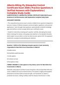 Alberta Biting Fly &lpar;Mosquito&rpar; Control Certificate Exam 2026 &vert; Practice Questions & Verified Answers with Explanations &vert; Complete Study Guide