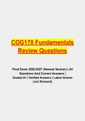 COG 170 Fundamentals Review Questions &vert; Complete Exam Prep Pack with Verified Questions and Answers &vert; Grade A&plus; &vert; 2026&sol;2027 Edition