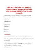 NUR 378 Final Exam V1&ndash;V3 &vert; NUR 378 Pharmacology in Nursing &vert; Concordia University &vert; Actual Q&A with Rationale &lpar;NUR378 Final Exam&rpar;