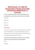NUR 378 Exam 1 V1 &vert; NUR 378  Pharmacology in Nursing &vert; Actual Q&A  with Rationale &lpar;NUR378 Exam 1&rpar; &vert;  Concordia 