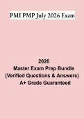 PMI PMP July 2026 Exam &vert; Questions & Answers&comma; Practice Test&comma; Study Guide & Revision Notes &vert; Latest 2026 PDF