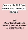 Comprehensive PMP Exam Prep&colon; Processes&comma; Domains&comma; and Strategies &vert; Questions & Answers&comma; Practice Test&comma; Study Guide & Revision Notes &vert; Latest 2026 PDF