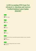AAMI Accounting ONE Exam Test&NewLine;Advanced A&plus; Questions and Answers&NewLine;Verified Solutions Latest Update&NewLine;2026&sol;2027