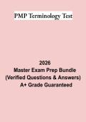 PMP Terminology Test &vert; Questions & Answers&comma; Practice Test&comma; Study Guide & Revision Notes &vert; Latest 2026 PDF