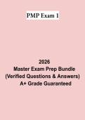 PMP Exam 1 &vert; Questions & Answers&comma; Practice Test&comma; Study Guide & Revision Notes &vert; Latest 2026 PDF
