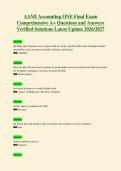 AAMI Accounting ONE Final Exam&NewLine;Comprehensive A&plus; Questions and Answers&NewLine;Verified Solutions Latest Update 2026&sol;2027