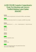 AAMI COLOR Cosmetics Comprehensive&NewLine;Exam Test Questions and Answers&NewLine;Verified Solutions Latest Update&NewLine;2026&sol;2027