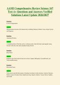 AAMI Comprehensive Review Science 167&NewLine;Test A&plus; Questions and Answers Verified&NewLine;Solutions Latest Update 2026&sol;2027