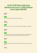 AAMI COMP Study Guide Exam&NewLine;Questions and Answers Verified Solutions&NewLine;Latest Update 2026&sol;2027