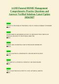 AAMI Funeral HOME Management&NewLine;Comprehensive Practice Questions and&NewLine;Answers Verified Solutions Latest Update&NewLine;2026&sol;2027