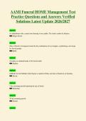 AAMI Funeral HOME Management Test&NewLine;Practice Questions and Answers Verified&NewLine;Solutions Latest Update 2026&sol;2027