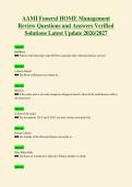 AAMI Funeral HOME Management&NewLine;Review Questions and Answers Verified&NewLine;Solutions Latest Update 2026&sol;2027