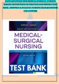 DAVIS ADVANTAGE FOR MEDICAL-SURGICAL NURSING &NewLine;MAKING CONNECTIONS TO PRACTICE 2ND EDITION TEST &NewLine;BANK &ndash; HOFFMAN & SULLIVAN NURSING EXAM QUESTIONS &NewLine;AND ANSWERS &NewLine;