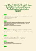 AAMI New YORK STATE LAWS Exam&NewLine;Detailed A&plus; Questions and Answers&NewLine;Verified Solutions Latest Update&NewLine;2026&sol;2027