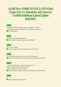 AAMI New YORK STATE LAWS Final&NewLine;Exam Test A&plus; Questions and Answers&NewLine;Verified Solutions Latest Update&NewLine;2026&sol;2027